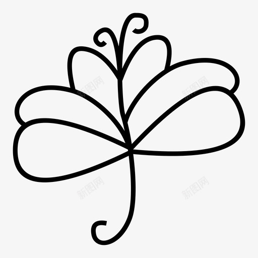 花卉植物学花园图标svg_新图网 https://ixintu.com 形状 手绘 收藏 植物学 花卉 花园