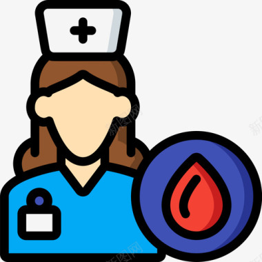 护士献血44岁直系肤色图标图标