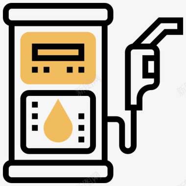 加油站汽车保养4黄影图标图标