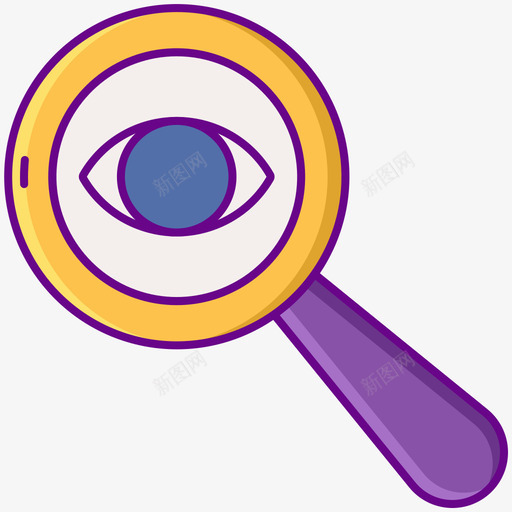 放大镜私家侦探3线性颜色图标svg_新图网 https://ixintu.com 放大镜 私家侦探 线性 颜色