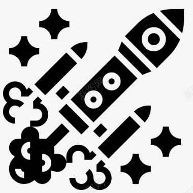 宇宙飞船宇宙航行3字形图标图标