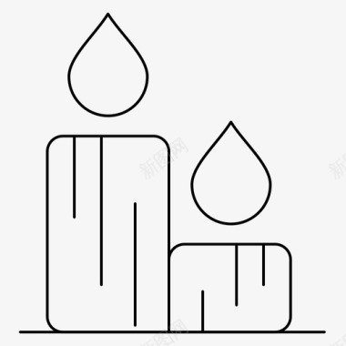蜡烛复活节火图标图标