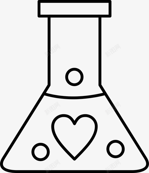 烧瓶埃伦梅耶烧瓶心图标svg_新图网 https://ixintu.com 埃伦 婚礼 梅耶 烧瓶