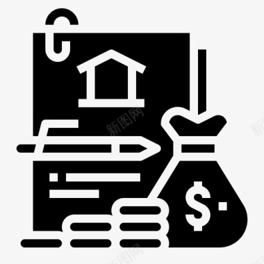 贷款房地产和房产1填充图标图标
