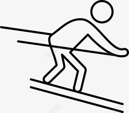 滑雪者乐趣滑冰图标图标
