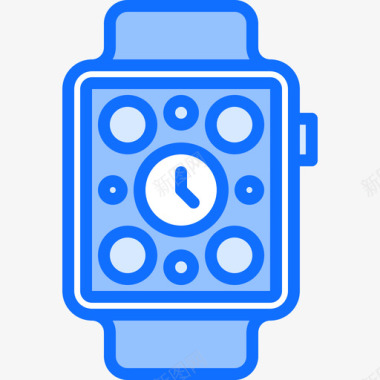 智能手表设备46蓝色图标图标