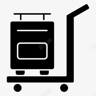 手推车行李手提箱图标图标