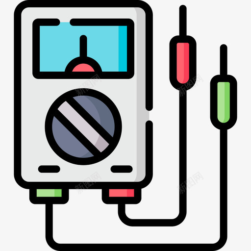 电压表工程104线性颜色图标svg_新图网 https://ixintu.com 工程 电压表 线性 颜色