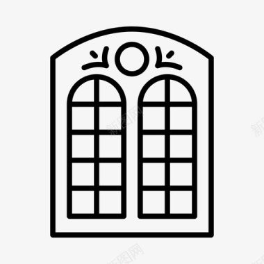 窗户建筑装饰图标图标