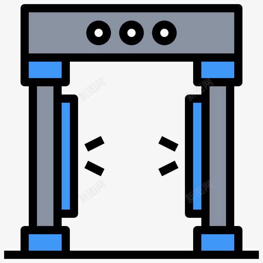 87号博物馆安全门线性颜色图标svg_新图网 https://ixintu.com 87号 博物馆 安全 线性 颜色