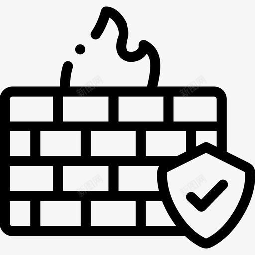 防火墙数据保护35线性图标svg_新图网 https://ixintu.com 保护 数据 线性 防火墙