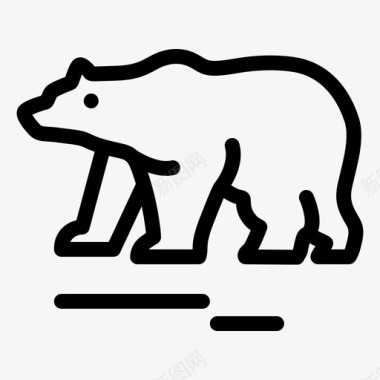 动物熊加拿大图标图标