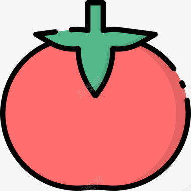 番茄82春线形颜色图标图标