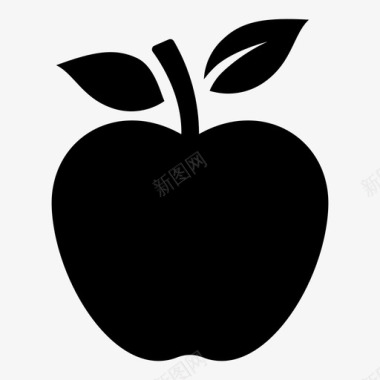 苹果饮食教育图标图标