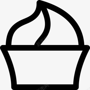 纸杯蛋糕食品饮料8直系图标图标