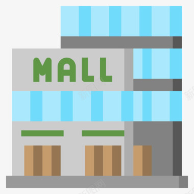 购物中心购物中心4公寓图标图标
