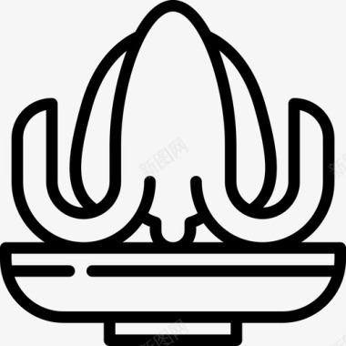 鱿鱼东方食物3直系图标图标