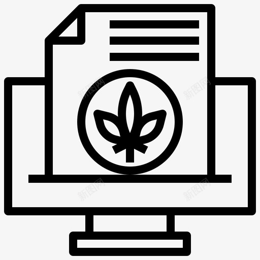 医学报告大麻6线性图标svg_新图网 https://ixintu.com 医学 大麻 报告 线性