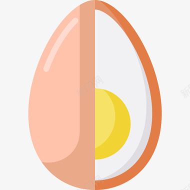 鸡蛋营养20扁平图标图标