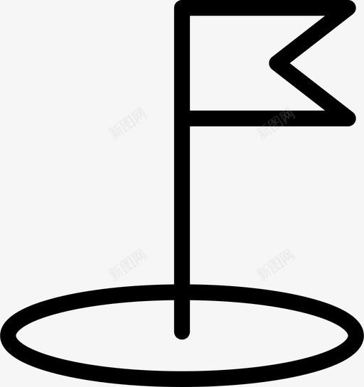 旗子高尔夫洞图标svg_新图网 https://ixintu.com 旗子 运动 高尔夫