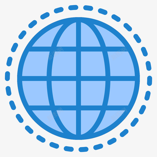 世界互联网和浏览器5蓝色图标svg_新图网 https://ixintu.com 世界 互联网 浏览器 蓝色