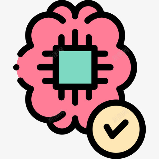 大脑人工智能111线性颜色图标svg_新图网 https://ixintu.com 人工智能 大脑 线性 颜色