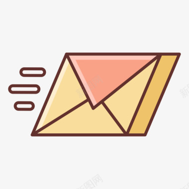 电子邮件有影响力的营销线性颜色图标图标