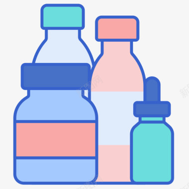 药物cbd油2线性颜色图标图标
