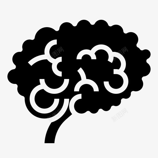大脑人体解剖学3填充图标svg_新图网 https://ixintu.com 人体 填充 大脑 解剖学