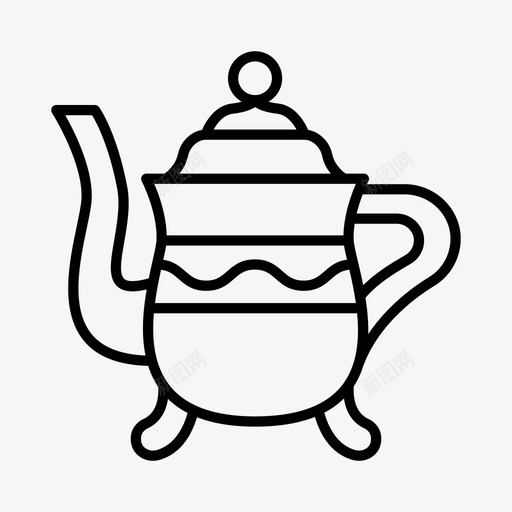 茶壶古董老式图标svg_新图网 https://ixintu.com 古董 瓷器 精致 老式 茶壶 装饰性