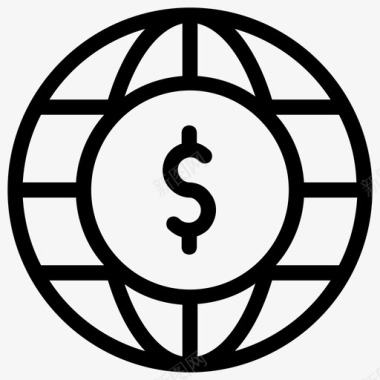 全球商务全球商务组织和运营线路图标图标