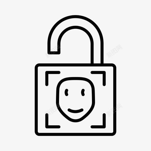 正面解锁进入挂锁图标svg_新图网 https://ixintu.com 保护 安全 挂锁 正面 解锁 进入 防护