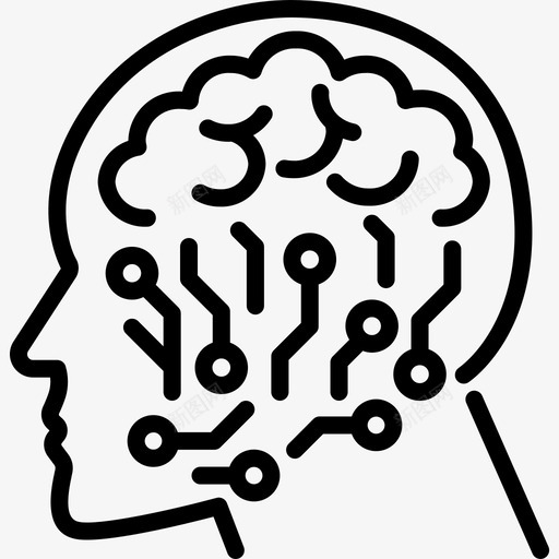 智能机器人大脑未来派图标svg_新图网 https://ixintu.com 人和 人工智能 大脑 技术 智能 智能机 未来派 机器 机器人