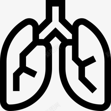 肺生物学20线性图标图标