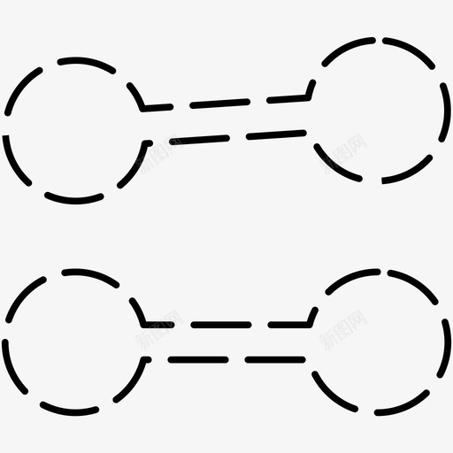 哑铃杠铃体重图标svg_新图网 https://ixintu.com 体重 健身 哑铃 图标 杠铃 虚线 训练