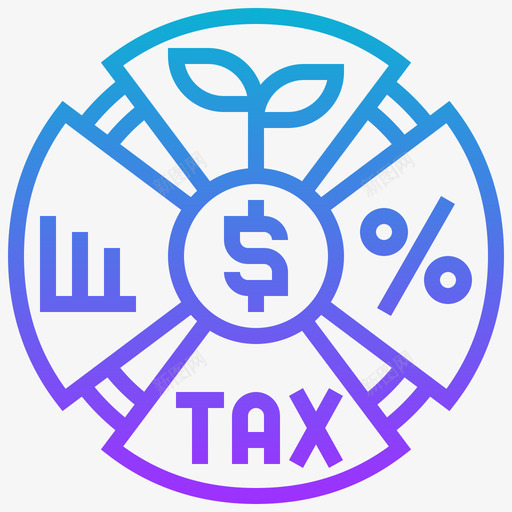 税收金融知识2梯度图标svg_新图网 https://ixintu.com 梯度 知识 税收 金融