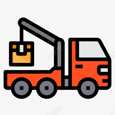 送货车物流配送9线颜色图标图标