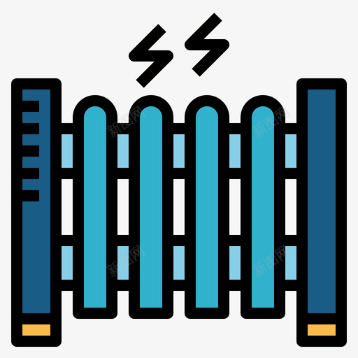 加热器冬季84线性颜色图标svg_新图网 https://ixintu.com 冬季 加热器 线性 颜色