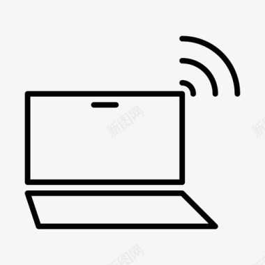 笔记本电脑在线互联网技术图标图标
