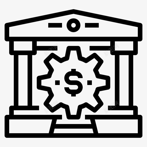 银行金融科技29线性图标svg_新图网 https://ixintu.com 科技 线性 金融 银行