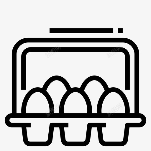鸡蛋纸箱农场图标svg_新图网 https://ixintu.com 农场 纸箱 食品 鸡蛋