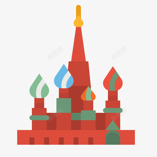 俄罗斯圣巴兹尔大教堂21平坦图标svg_新图网 https://ixintu.com 俄罗斯 兹尔 圣巴 大教堂 平坦