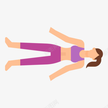 尸体瑜伽姿势1平躺图标图标
