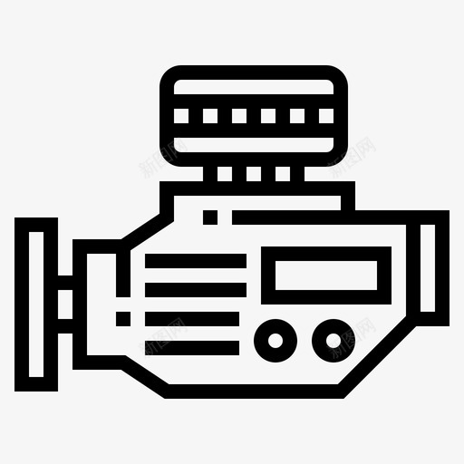 汽车发动机洗车机11线性图标svg_新图网 https://ixintu.com 发动机 汽车 洗车机 线性