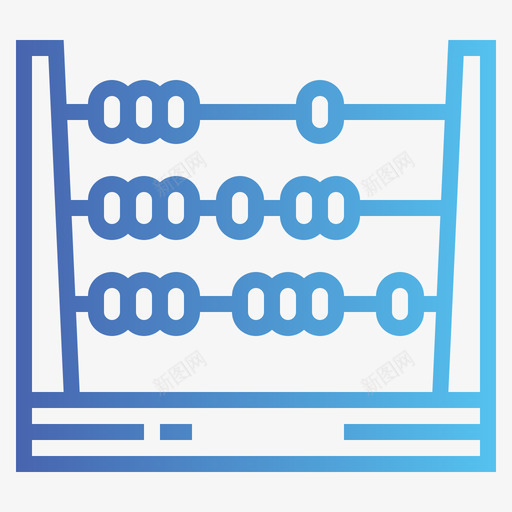 算盘老师1梯度图标svg_新图网 https://ixintu.com 梯度 算盘 老师