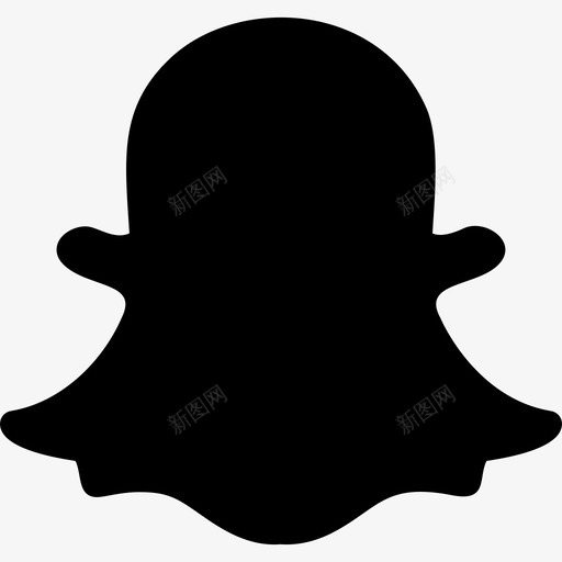 Snapchat社交标志2填充图标svg_新图网 https://ixintu.com Snapchat 填充 标志 社交