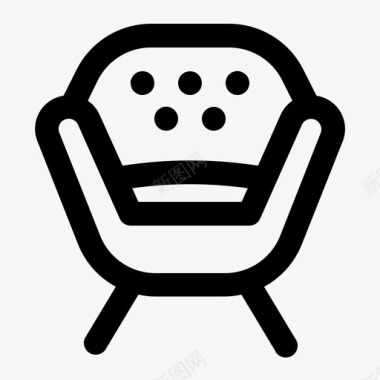 简约沙发极简沙发椅子图标图标