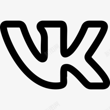 VK社会标识4线性图标图标