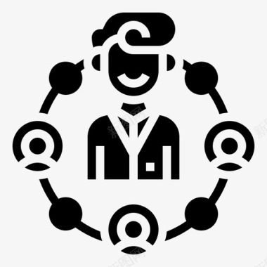 组织企业发展4字形图标图标