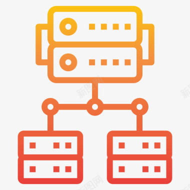 数据库大数据66梯度图标图标